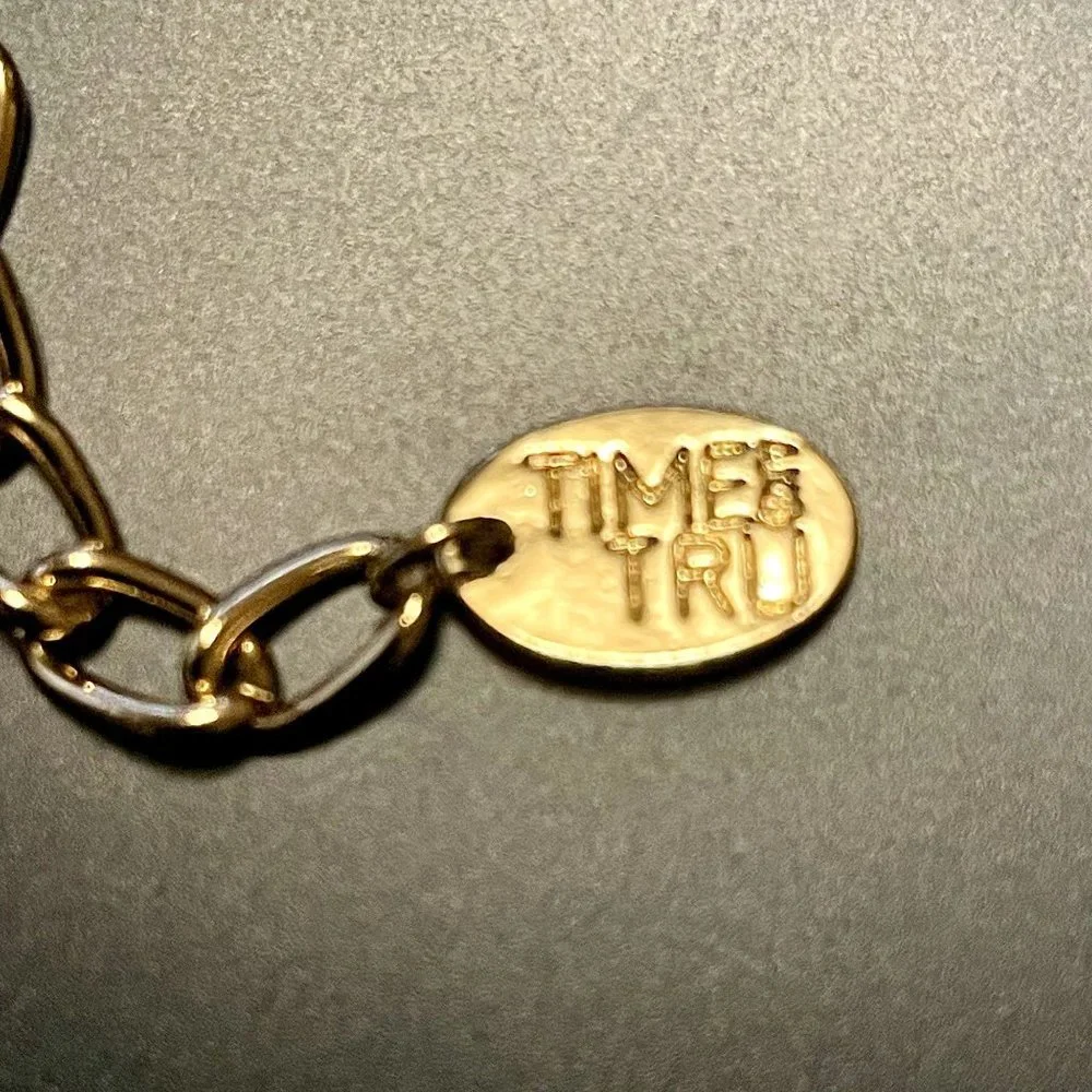 Time Tru Vintage Gold Tone Multi-Strand Pink Beaded Necklace - Picture 5 of 7